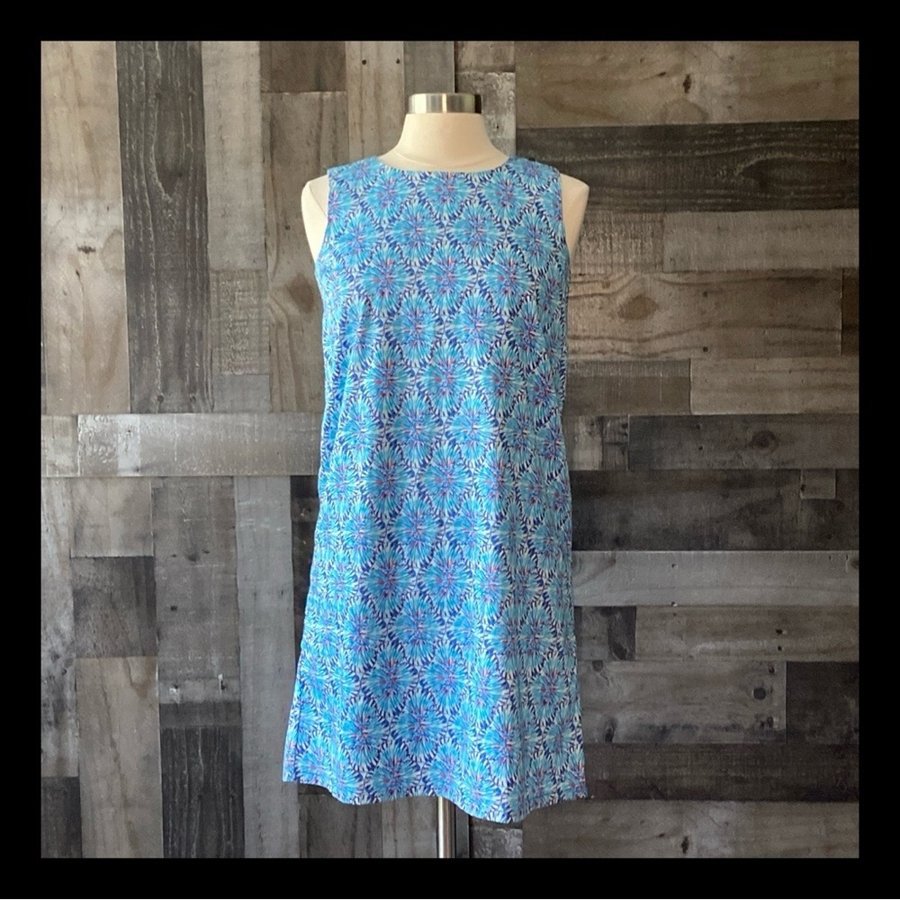 Vineyard Vines sheath dress size 16 red white and blue tropical resortwear party